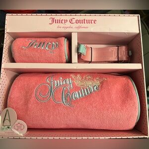 Juicy Couture Coral Turquoise Barrel Bag & Accessory Set